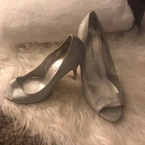 Glitter Michael Shannon 3” peep-toe heels!